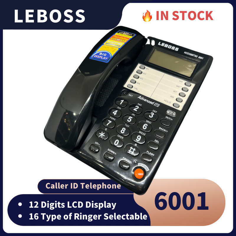 Офисный телефон LEBOSS 6001, с идентификацией номера, для гостиниц и домов, английский