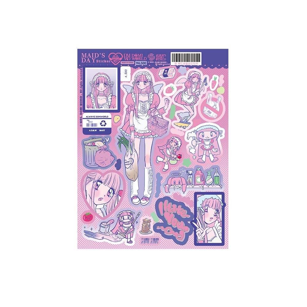 [in stock] September New domi Character Sticker South Korea Ping for ins Spice Girls Sticker DIY Mobile Phone Shell Mobile Phone Account