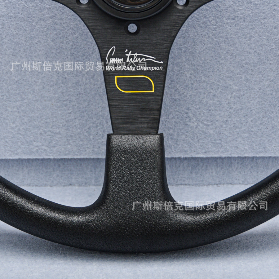 Factory Direct car universal 14-inch flat graffiti PU steering wheel JDM black racing competitive steering wheel