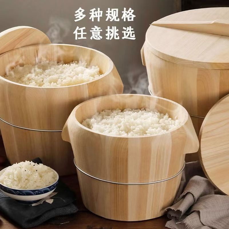 Деревянная бочка для риса, домашняя, коммерческая, большая и маленькая, ручная работа, кухня, ресторан