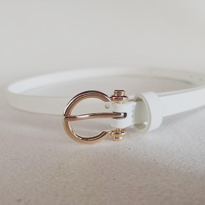 Belt women's jeans with high-grade Brown fashionable all-match decorative thin waist genuine leather 2023 new waist decoration