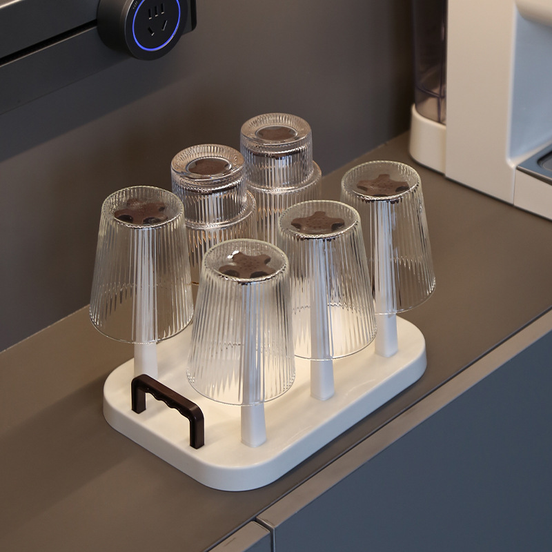 Water Cup Rack Tea Cup Artifact Household Storage Rack Tea Set Storage Drain Tray Desktop Storage Coffee Cup Rack