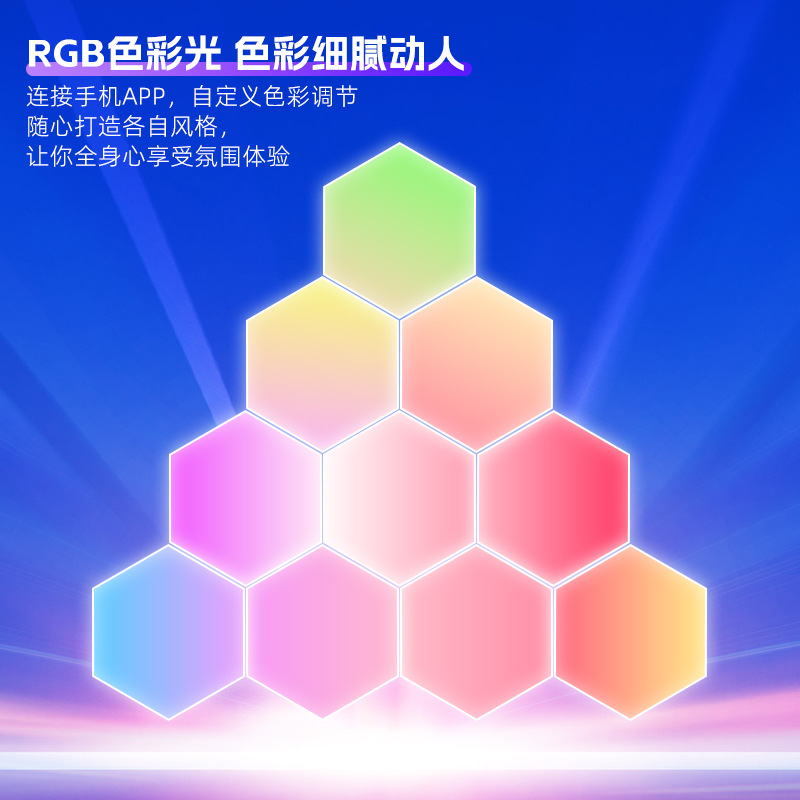 Gaming Light with USB E-Sports Atmosphere Light Odd Light Board Light Bedroom Quantum Light DIY Decorative Light Indoor Wall Light Wholesale