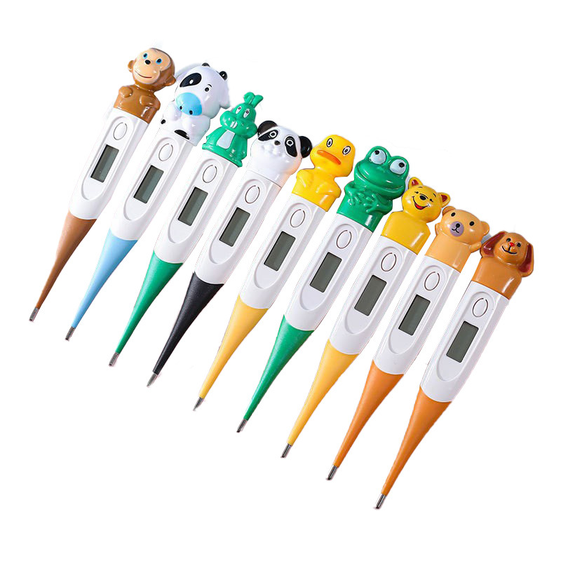 Cross-Border Electronic Thermometer English Soft-Head Thermometer Infant Thermometer Home Digital Display Cartoon Thermometer