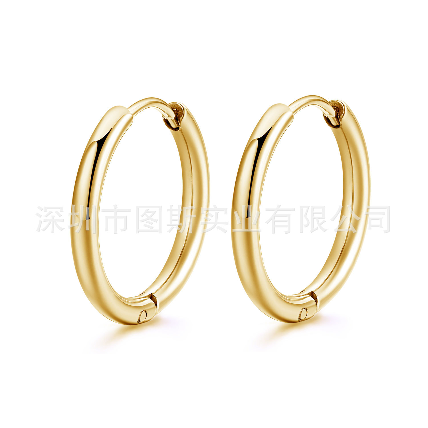 Japanese and Korean version of simple titanium steel earrings piercing jewelry stainless steel earrings earrings earrings earrings round wire earrings manufacturers spot