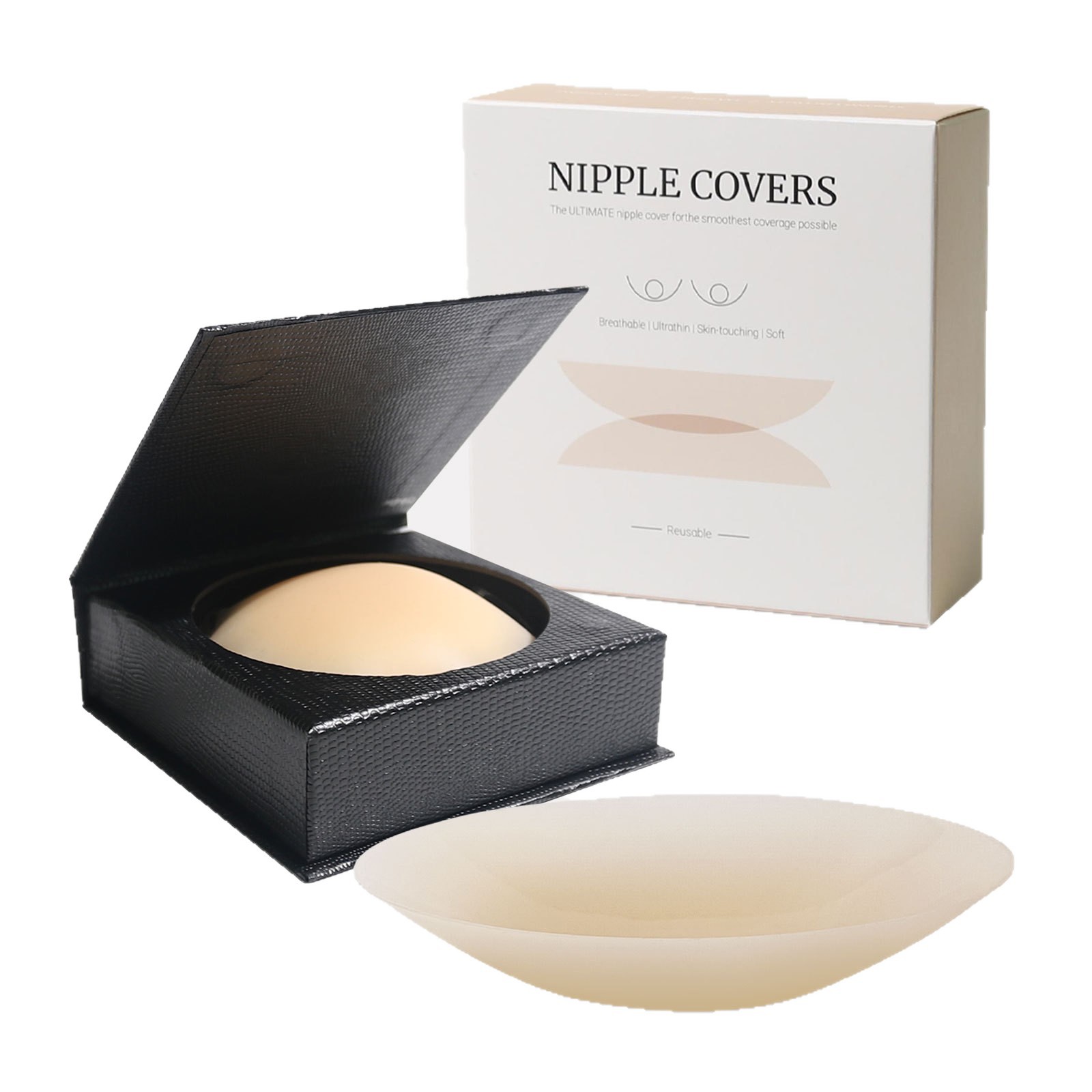 Foreign Trade Hot-selling Chest Paste Silicone Invisible Traceless Ultra-thin Anti-bump Nipple Paste with Glue Self-adhesive Solid Color Emulsion Paste