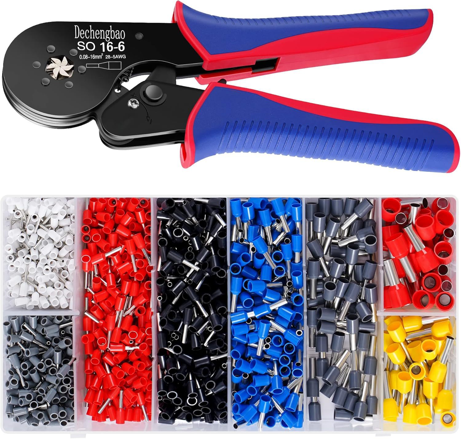 Набор инструмента для обжима клемм Aderendhülsen, самонастраивающийся шестиугольный