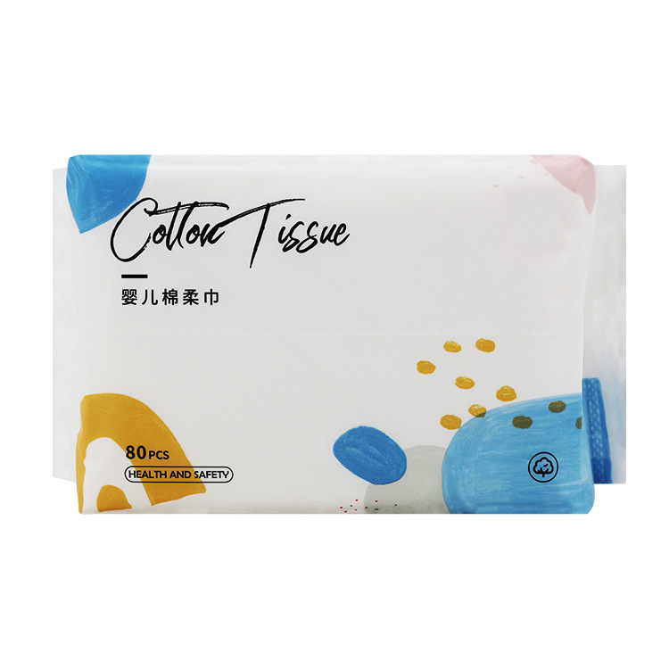 Source Factory Customized Disposable Towel Pure Cotton 60 Pumps Thickeneded Baby Removable Household Cotton Soft Towel One Box