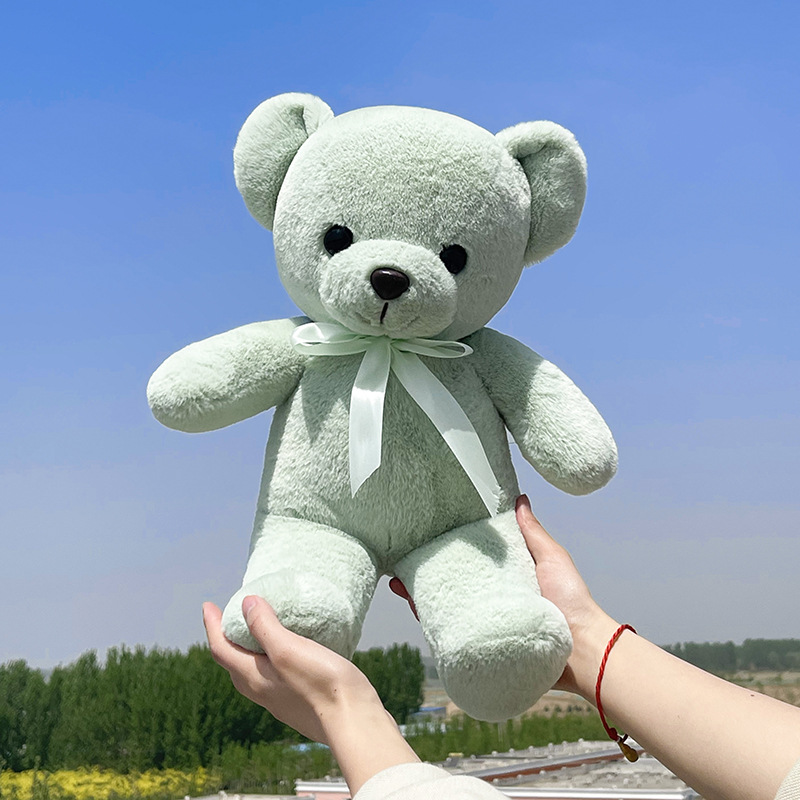 New Color Cross-Border Bear Doll Bow Tie Bear Plush Toy Candy Color Bear Children's Doll Birthday Gift Wholesale