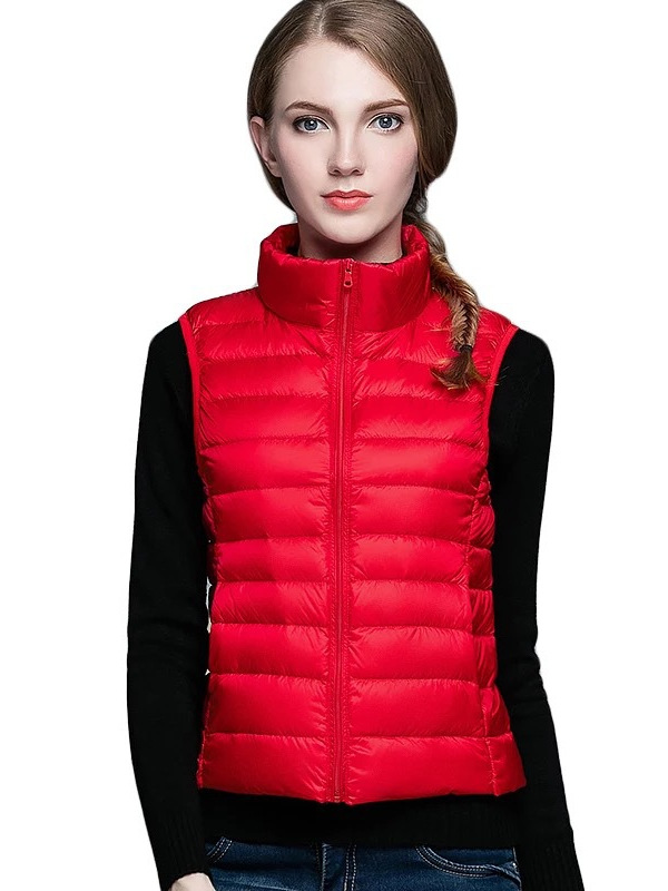 2024 New down Vest Women's Short Women's Lightweight down Vest Vest Wear down Jacket Waistcoat