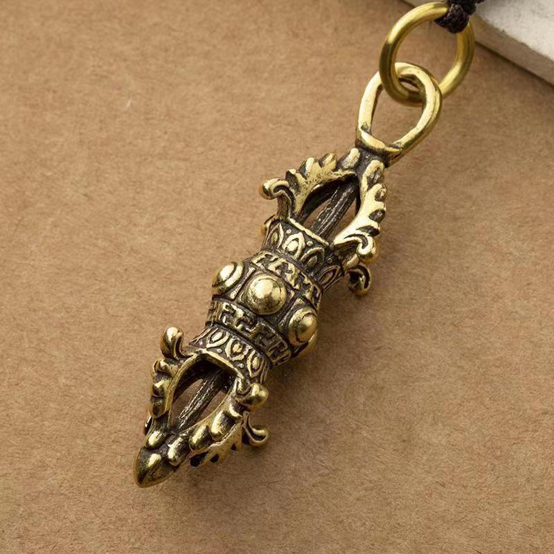 Латунный кулон важра магический инструмент древний метод пестик Тибетский тантрический инструмент