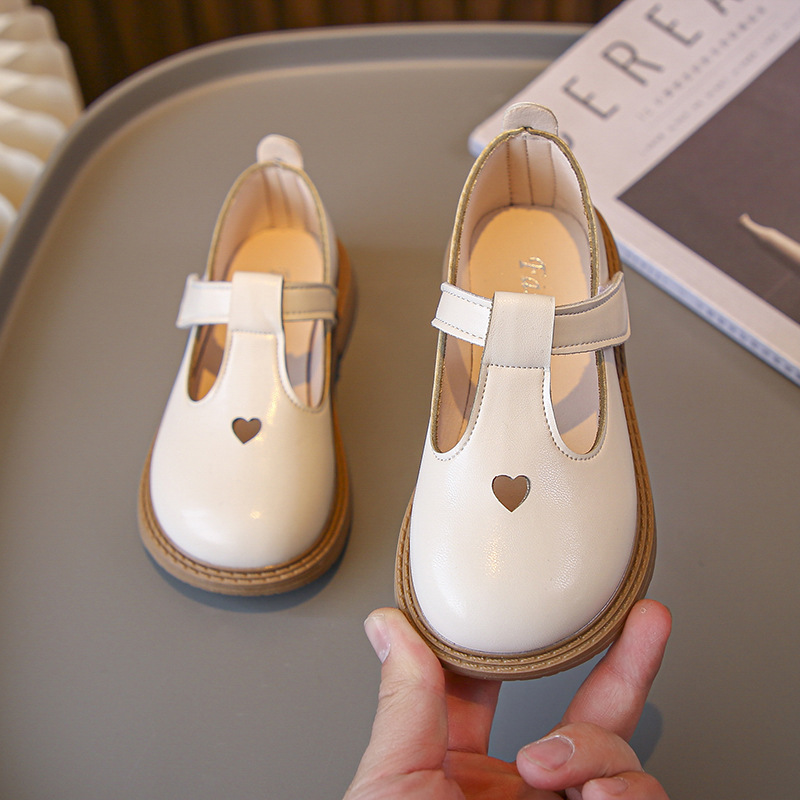 Spring and Autumn Soft Soled Girls' Leather Shoes Baby Princess Shoes Girls Black Primary School Performance Shoes Boys' Summer Shoes