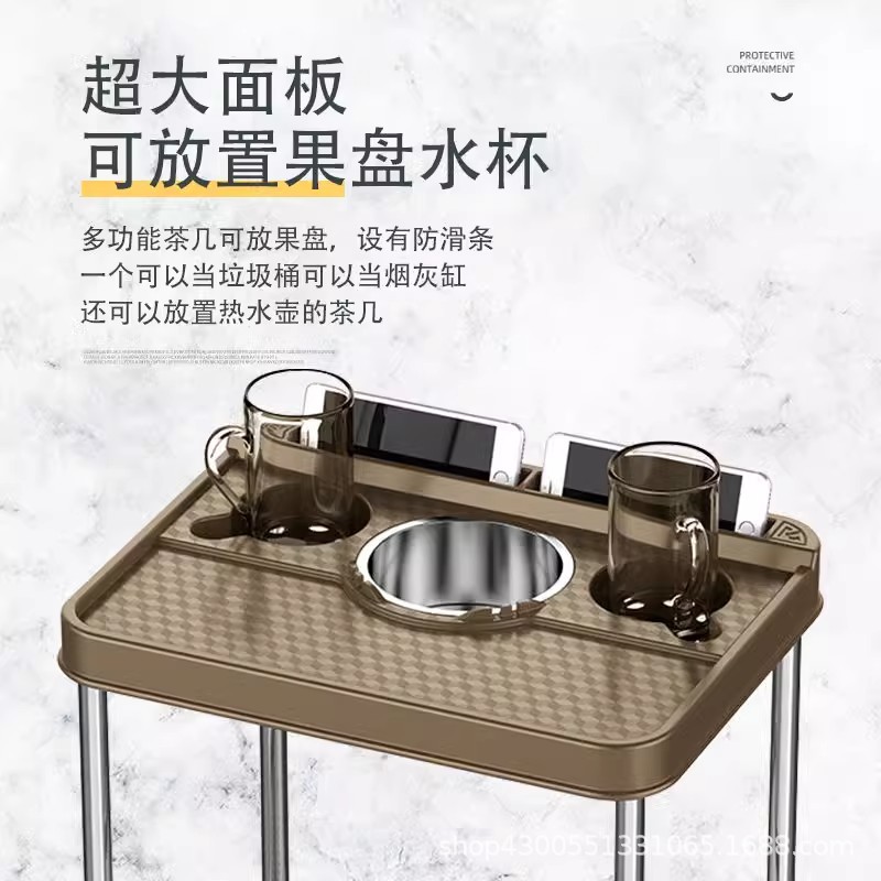 Mahjong Machine High-End Coffee Table Chess and Card Room Tea Rack Mahjong Table Corner Small Coffee Table Water Cup Holder Multi-Purpose Ashtray