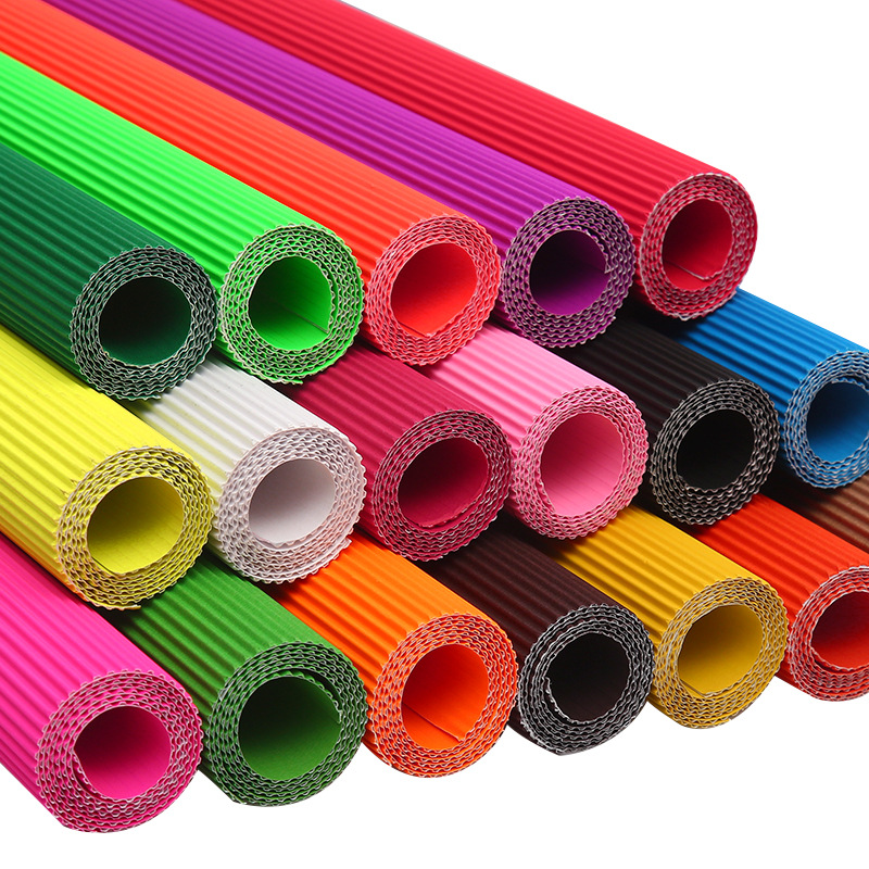 Corrugated paper making art paper children color handmade diy kindergarten handmade folding paper material 50*70cm