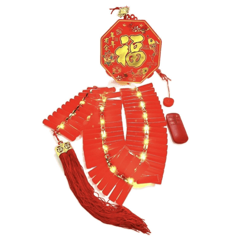 Earth Red Artificial Remote Control Digital Firecrackers for Home Outdoor Smoke-Free Wedding Celebration Cannon Moving House Firecrackers Special Price