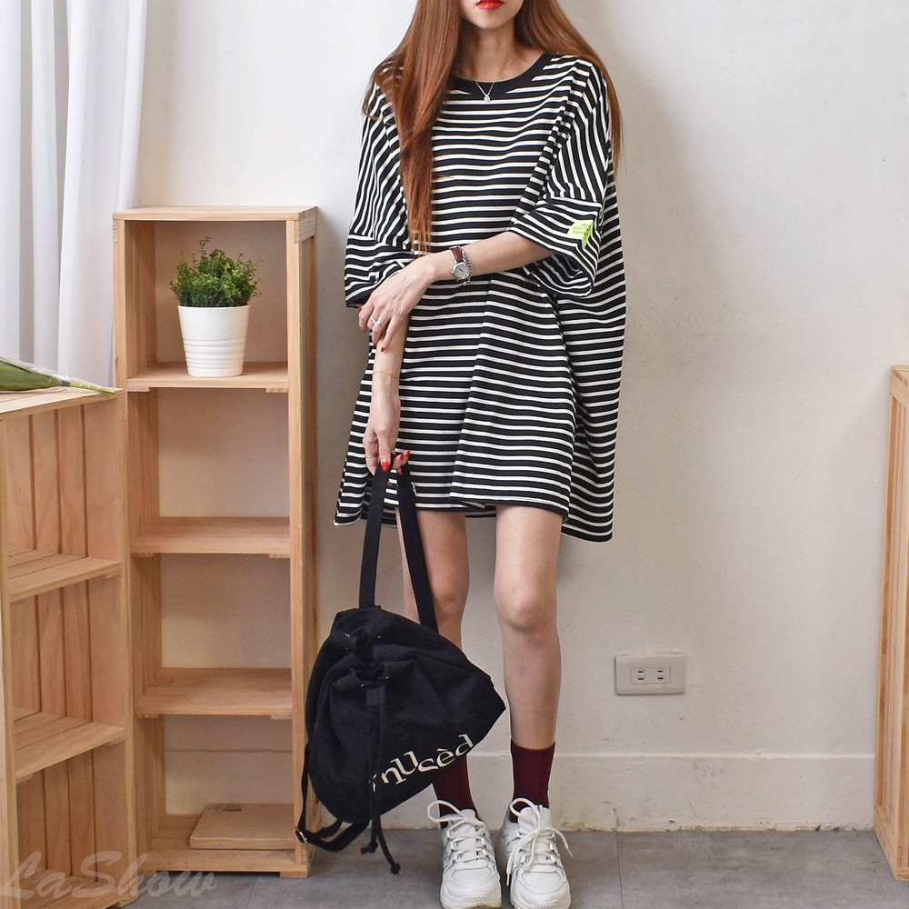 Large Version of Mid-Length Large T-Shirt Women's Short-Sleeved Summer Student New Dopamine Loose Slimming Look Plus Size Women's Top