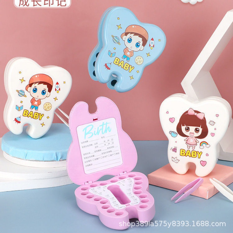 Commemorative Collection Deciduous Teeth Box Infant Deciduous Teeth Infant Storage Box Fetal Hair Infant Deciduous Teeth