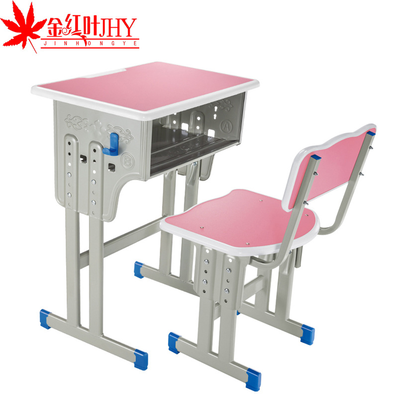 Factory direct supply of primary and secondary school students study desk school classroom training tutorial class single lifting desk and chair set