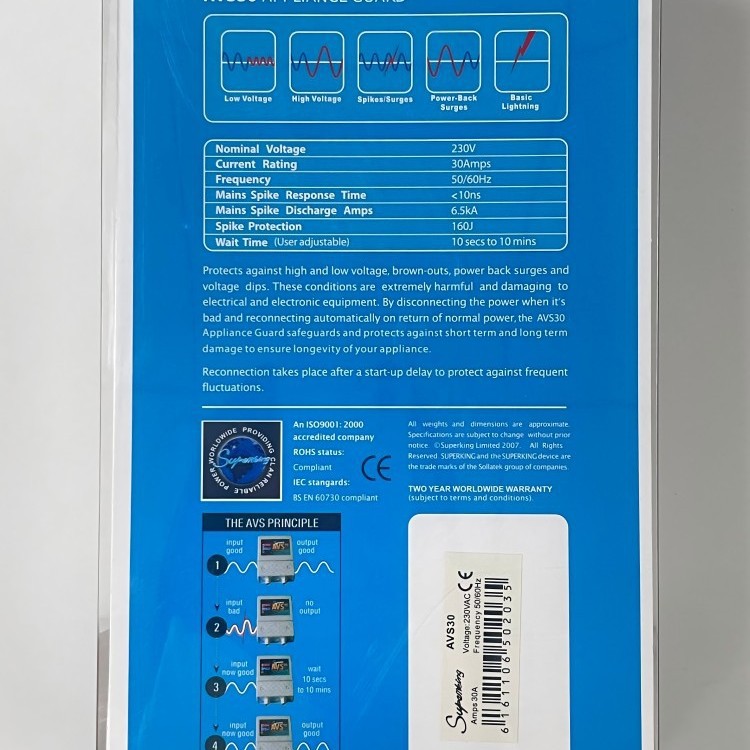AVS-30A over and under voltage protector Africa 220V/380V high power wiring voltage protector