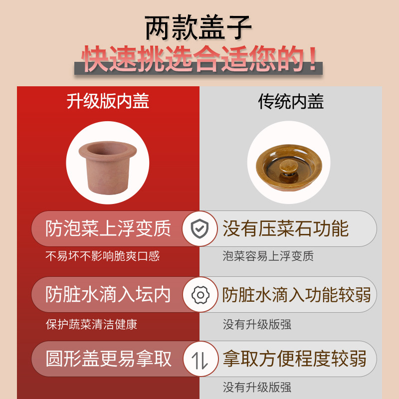 Traditional Ceramic Pickle Jar for Home Use, Small Jar for Pickling Vegetables, Earthenware Jar for Pickles, Sichuan Pickle Jar