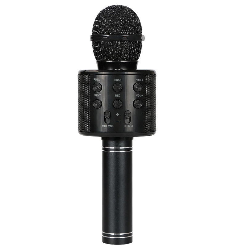Ws858 Bluetooth Microphone Mobile Phone Karaoke Wireless Microphone Audio All-In-One Home Ktv Cross-Border Hot Model in Stock