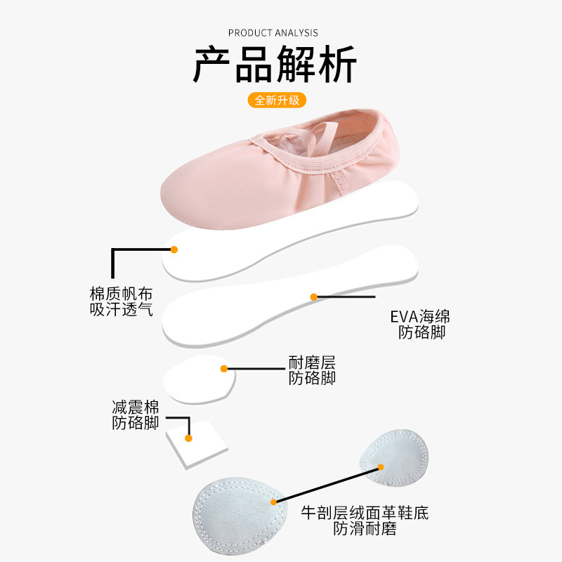 Wholesale Lace-up Free Dance Shoes Adult Children Soft Bottom Cat Claw Girls Dancing Practicing Body Yoga Ballet Shoes