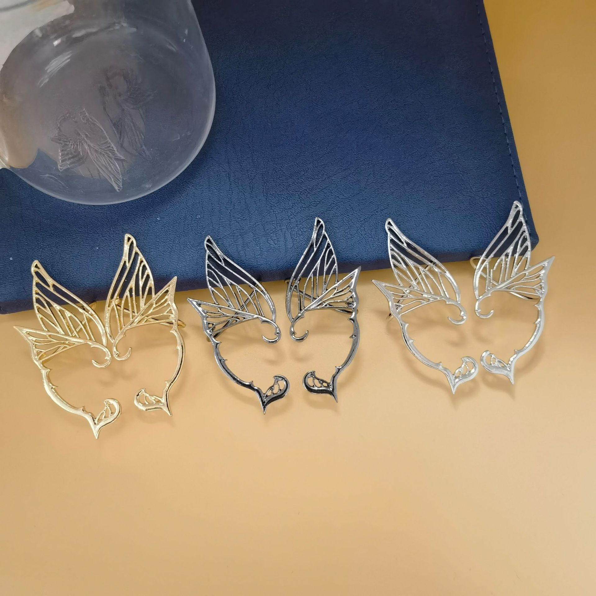 Cross-border European and American Style Butterfly Elf Earrings Personalized Trendy Design Metal Ear Hanging Sweet Cool Spice Girls New Vintage Earrings