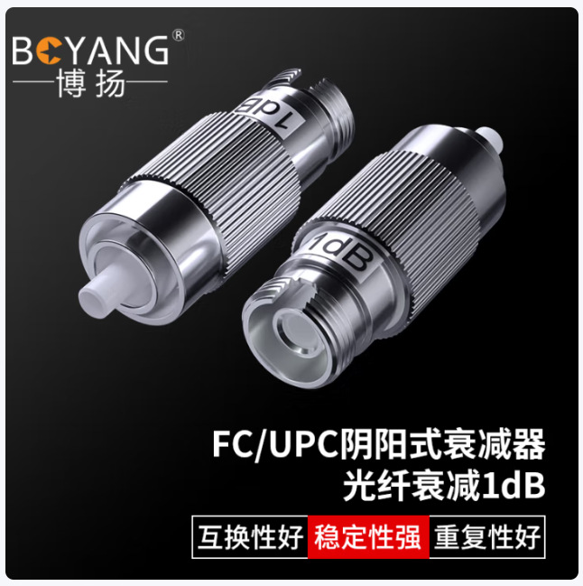 Boyang аттенюатор волоконно-оптический Fc/Upc тип Инь-Ян 1дБ-25дБ переходник мужской и женский By-Sj301U1