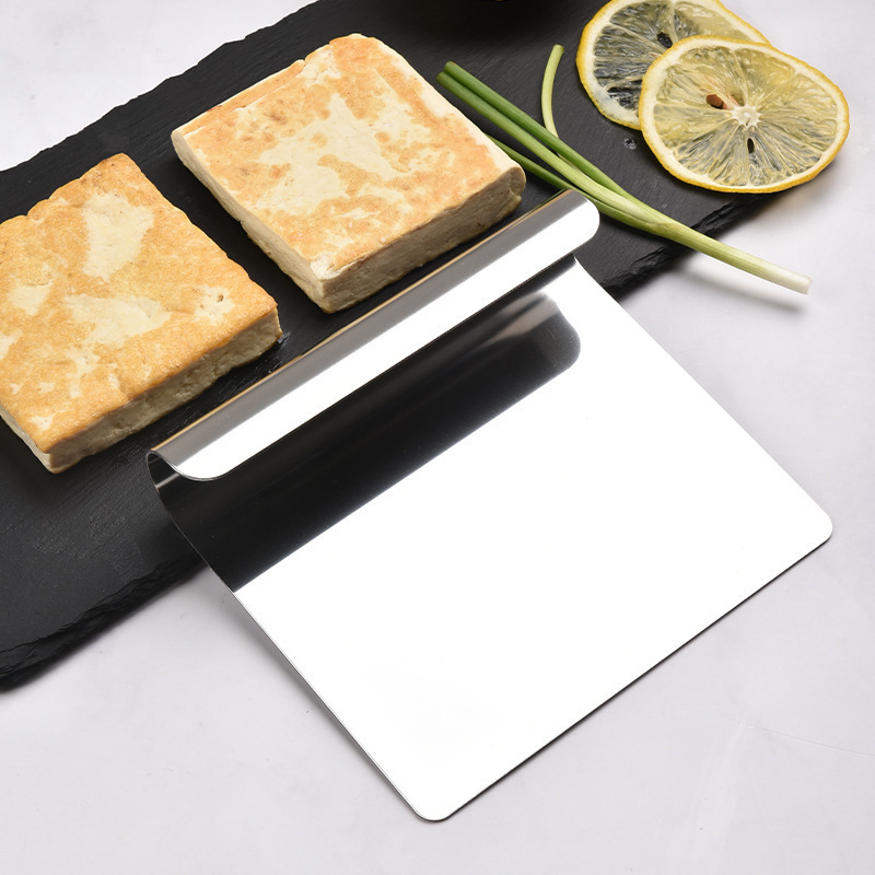 304 нержавеющая сталь, плоская лопатка для еды, металлический разделитель для теста, скребок для теста, лопата для переноса