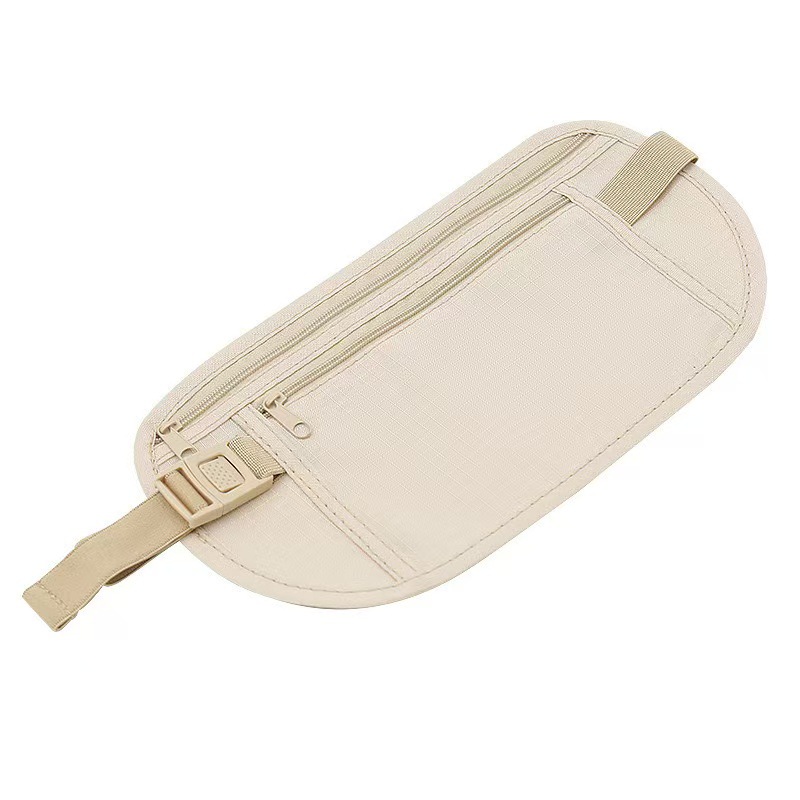 Anti-theft Waist Bag Body-fit Invisible Anti-theft Sports Passband Bag Travel Portable Men's and Women's Wallet ID Bag All-match