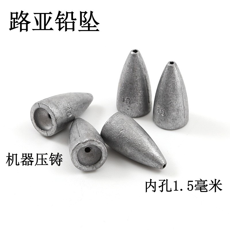 Свинцовый грузило в форме пули для рыбалки