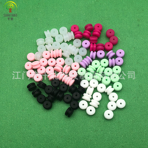 Manufacturers in stock silicone protective wire sleeve sealing ring rubber through coil power cord double-sided protective wire ring O-ring