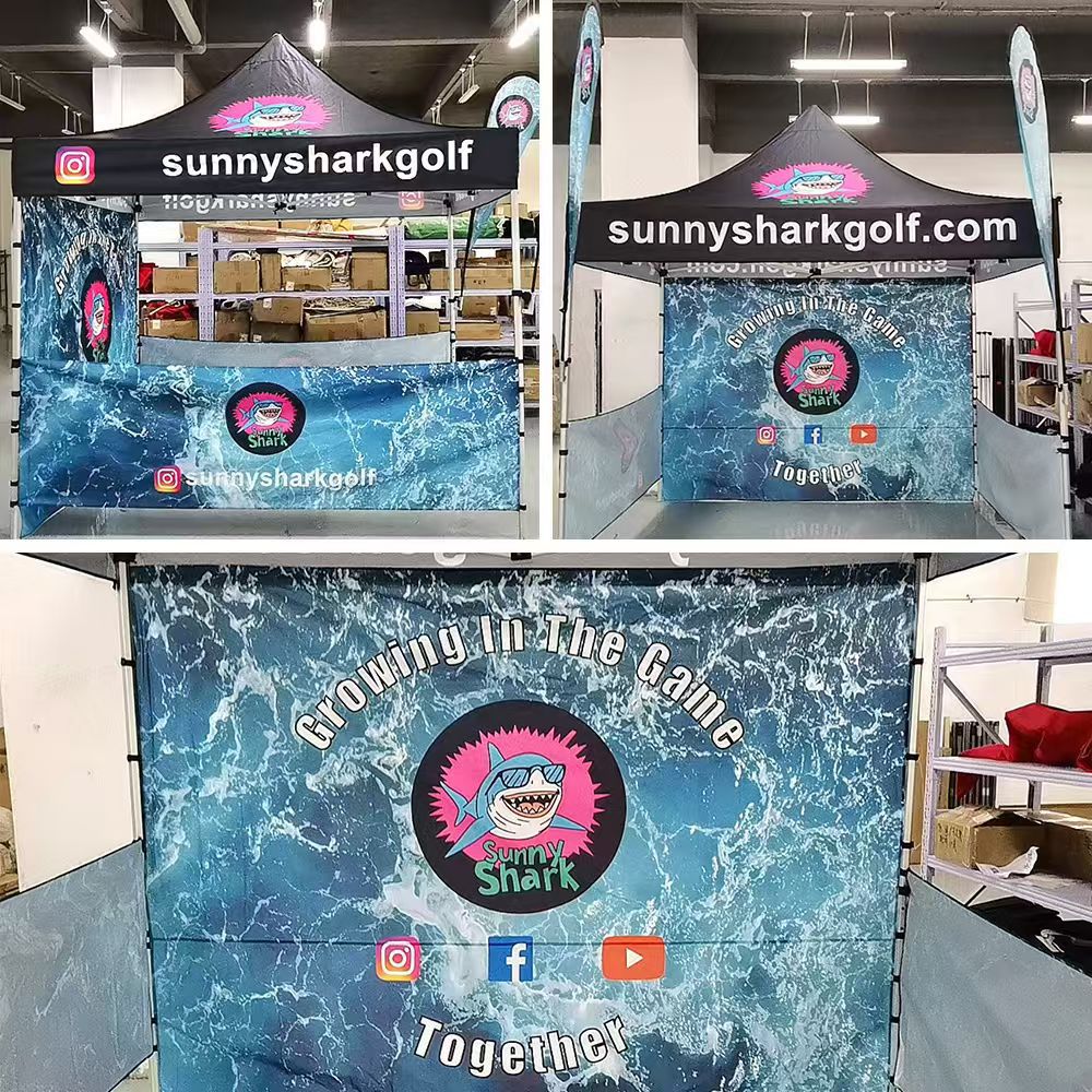 Cross-Border Outdoor Tent Customization 3X 3.4m mm Aluminum Alloy Frame Vegetable Fair Exhibition Tent Customization