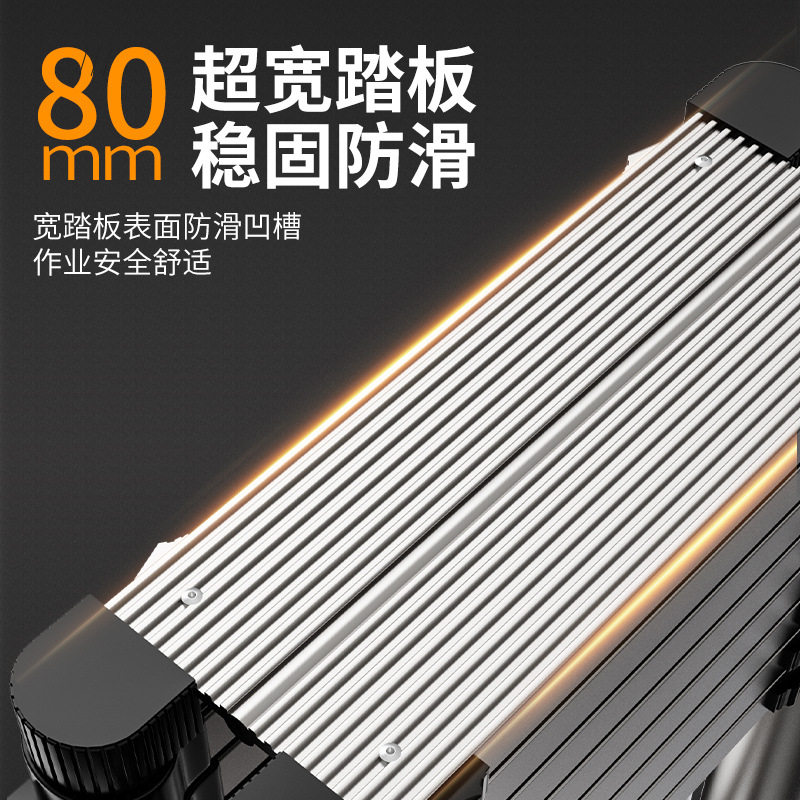 Customized Stainless Steel Telescopic Ladder Multifunctional Ladder Thickeneded Bamboo Ladder Herringbone Ladder Home Indoor Foldableing Staircase