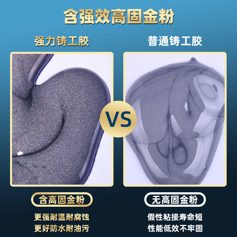 Industrial Grade Casting Glue Ab Glue Repair Agent Stainless Steel Copper Aluminum Leak Repair Artifact Waterproof Leak Plugging Metal Cast Iron Glue