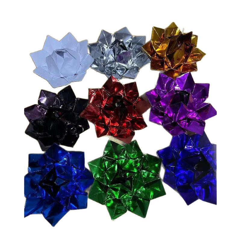 Purely Handmade Folding Nine-Color Three-Layer Lotus, Nine-Turn Small Lotus, Diameter 15cm Finished Product Shipped, Nine-Turn Lotus