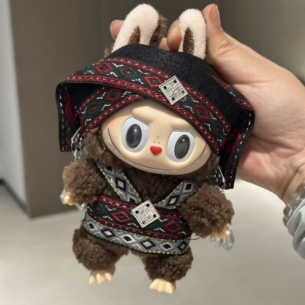 Labubu Clothing Accessories Chinese Style Self-Deprecating Bear Zhuang Ethnic Style Doll Clothes 10cm 13cm 17cm Doll Clothes Doll