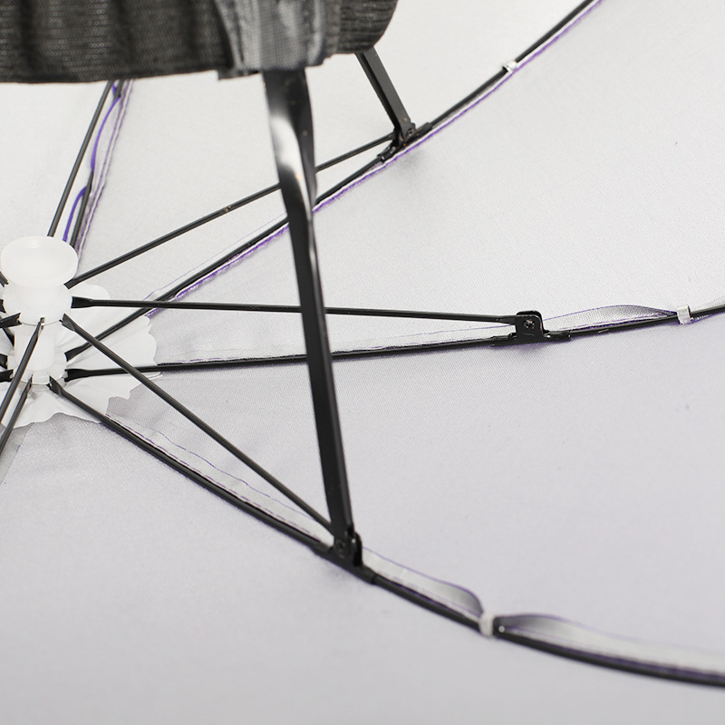 Head-mounted hat umbrella fishing large sun umbrella lightweight umbrella watermelon umbrella rainbow color stripe wholesale push umbrella