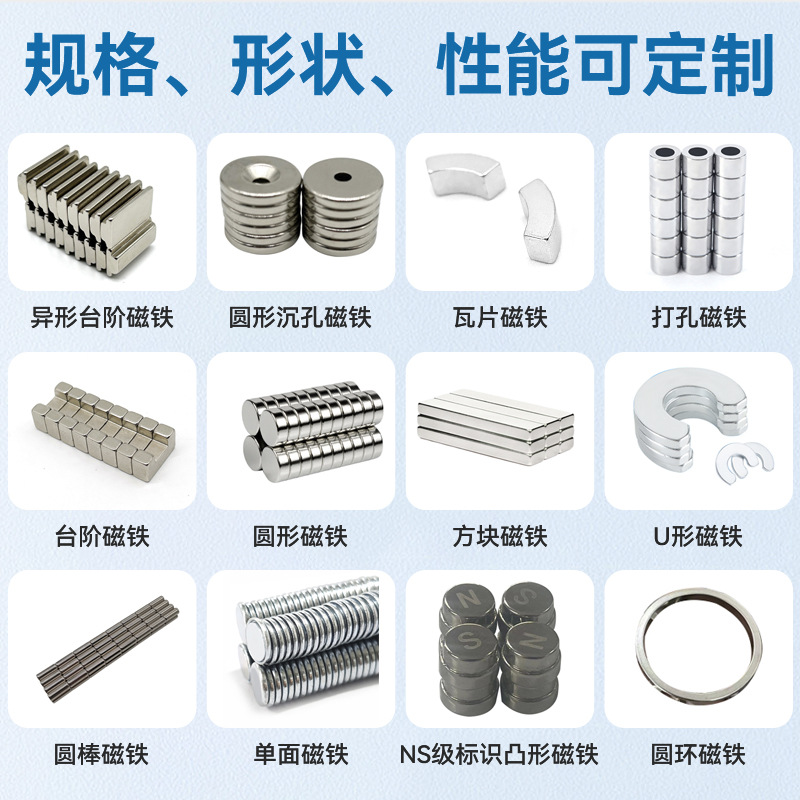 Square Double-Sided Magnet 5*3.5*1.2 High Performance Ndfeb Double-Sided Magnet Luggage Leather Goods Toy Magnet