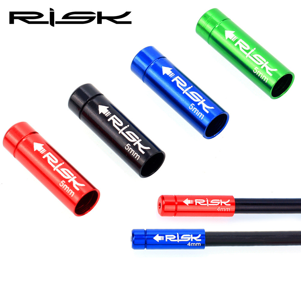 RISK mountain road bike line tube cap aluminum alloy brake 5mm line core cap variable speed 4mm line tube sleeve cap