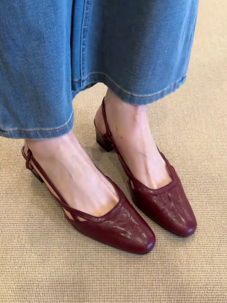 Sheepskin Version ~ French Retro Outer Wear Mary Jane Shoes for Women, Summer Matchinging Skirts, Commuting Sandals That Are Not Tiring for Feet