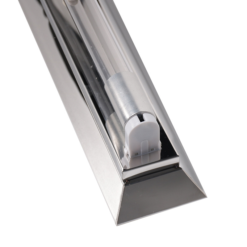 Stainless steel germicidal lamp UV disinfection and sterilization lamp holder Stainless steel bevel/straight edge ceiling type disinfection lamp holder