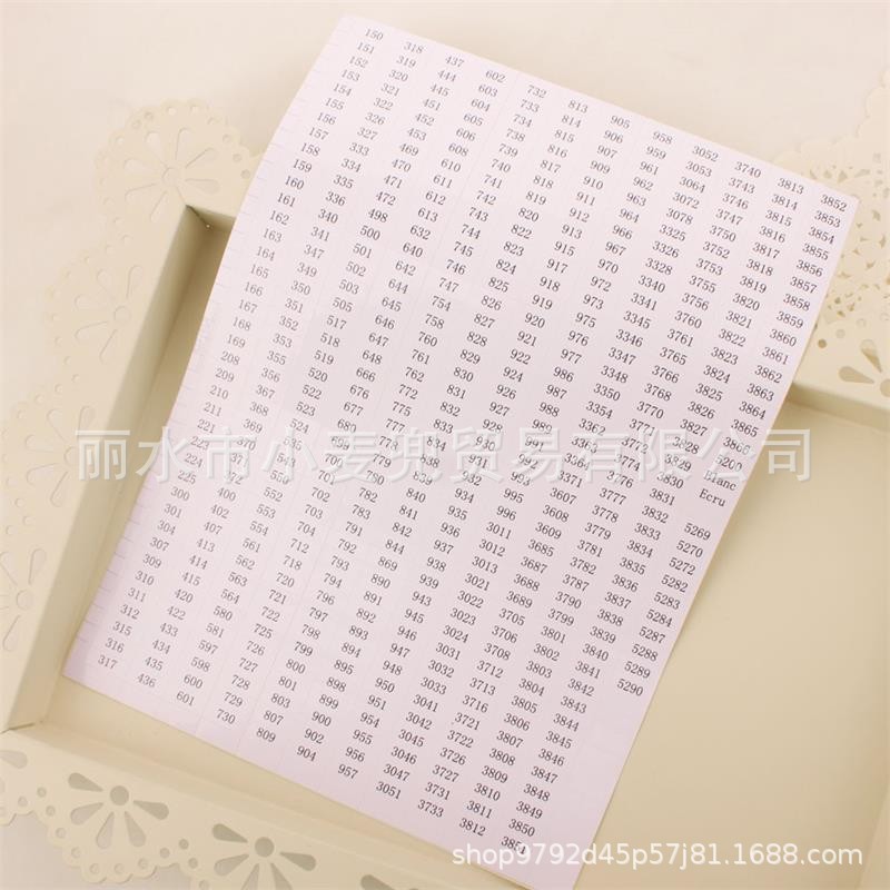 Наклейки с номерами ниток, инструмент для вышивки, хранение ниток