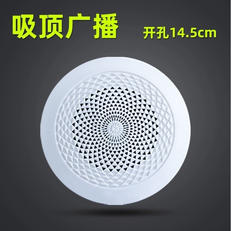 3W Fire Broadcast Speaker Ceiling-Mounted Hole-Free Audio Hidden Rotating Embedded 5W Wall-Mounted with Capacitor