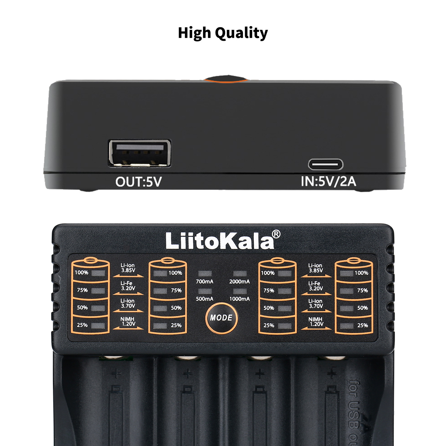 Liitokala Lii-402 Cross-Border Exclusive Lithium Battery Charger 18650 Charger with USB Output