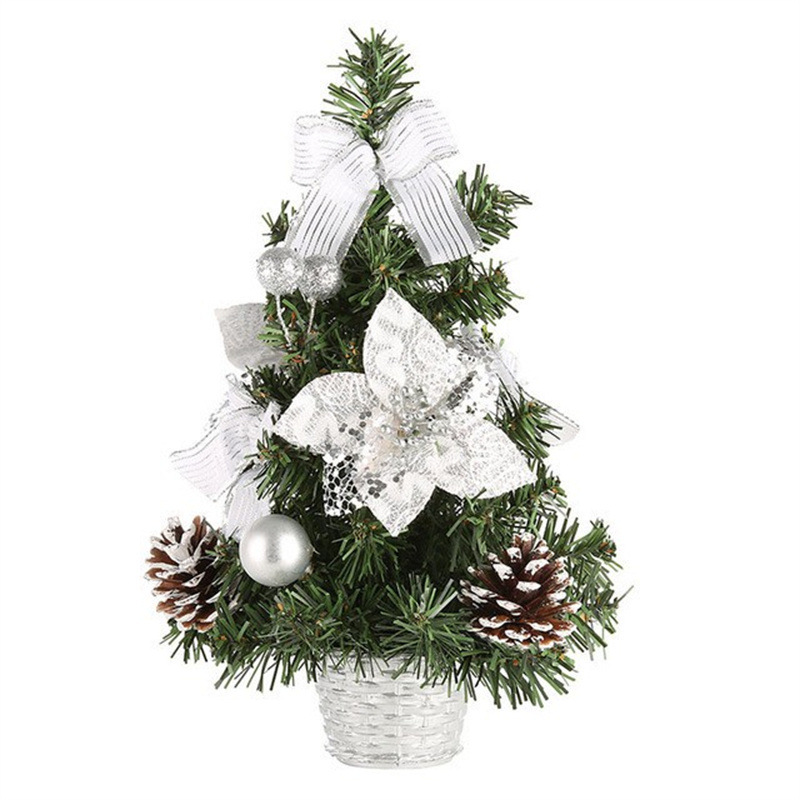 Christmas Tree Decoration Factory Direct Sales Mini Artificial Tree Mini Decorations Family Christmas Gifts 20cm