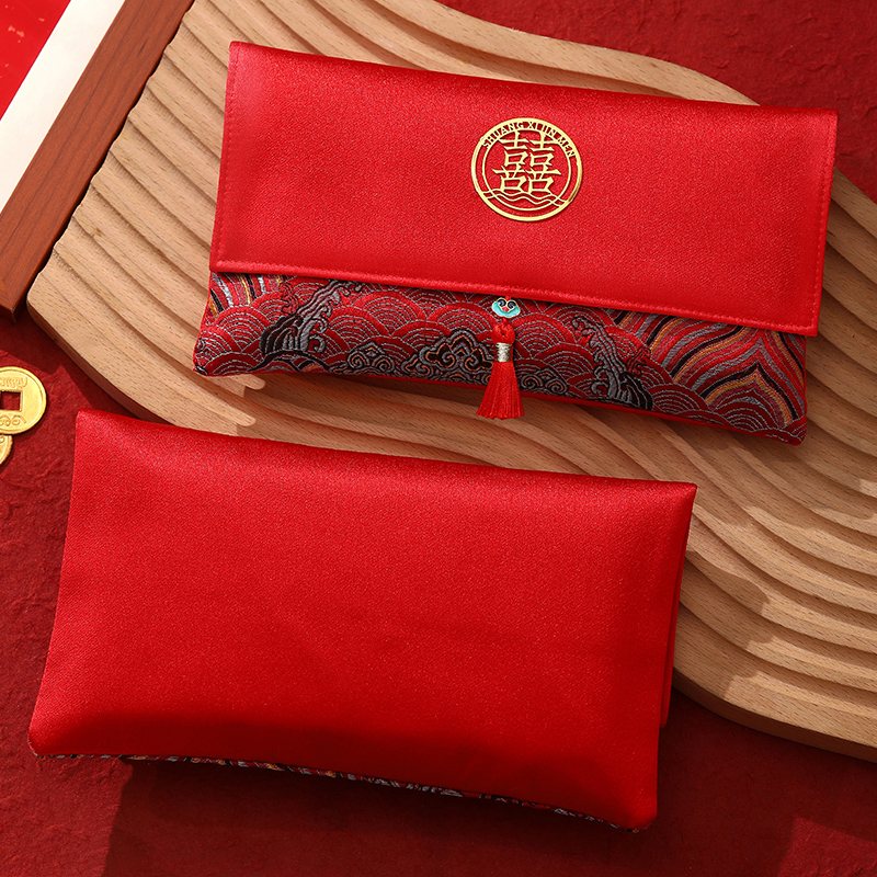 2025 new red envelope wedding feeling change fee with the part of the wedding wedding ten thousand yuan fabric red envelope