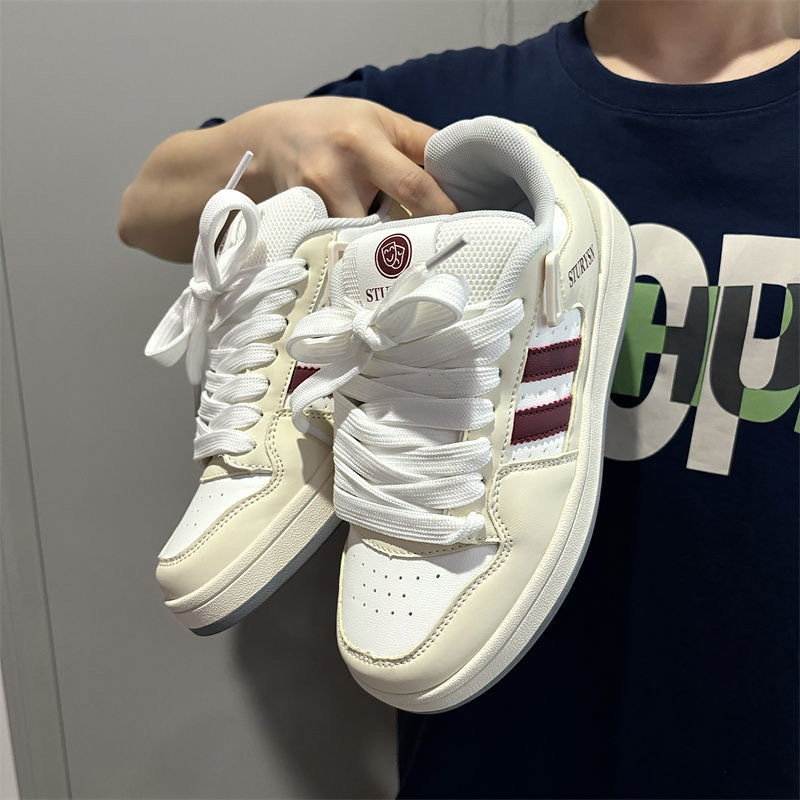 2025 New Student Casual Niche Men's and Women's Couple Board Shoes Trendy Korean-style Instagram Street Photoshoot Retro Color-matching Board Shoes for Women