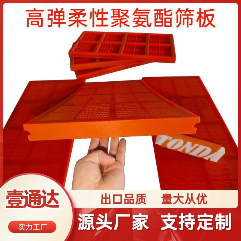 Полиуретановая экранная плита, MDI, высокоэластичная, гибкая, 300*610*30, установка с внешней канавкой, антиблокировочный полиуретановый экран