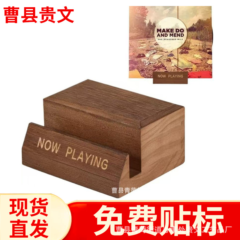 Деревянная подставка для дисков, настольный органайзер, наклонная подставка для CD